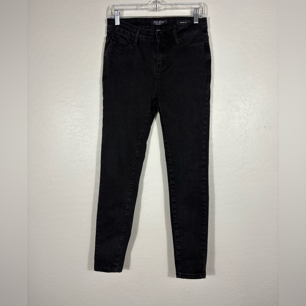 Judy Blue Black Skinny Jeans #8883 Mid Rise Stretch‎ 5/27 EUC
